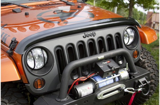 Wraparound Bug Deflector, Smoke : 07-17 Jeep Wrangler JK