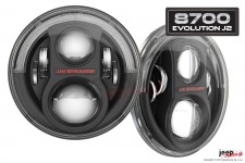 LED Headlights – Model 8700 Evolution J2 Series : EU, RHT, black, pair