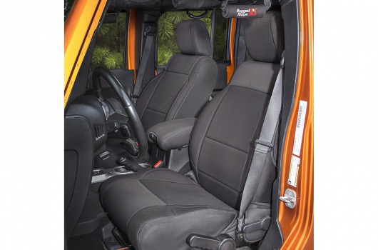 Neoprene Front Seat Covers, Black : 11-17 Jeep Wrangler JK