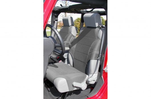 Neoprene Seat Protector Vests, Gray : 07-17 Jeep Wrangler JK