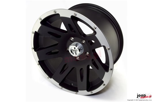 XHD Wheel, 17x9, Black with Machined Lip : 07-17 Jeep Wrangler JK