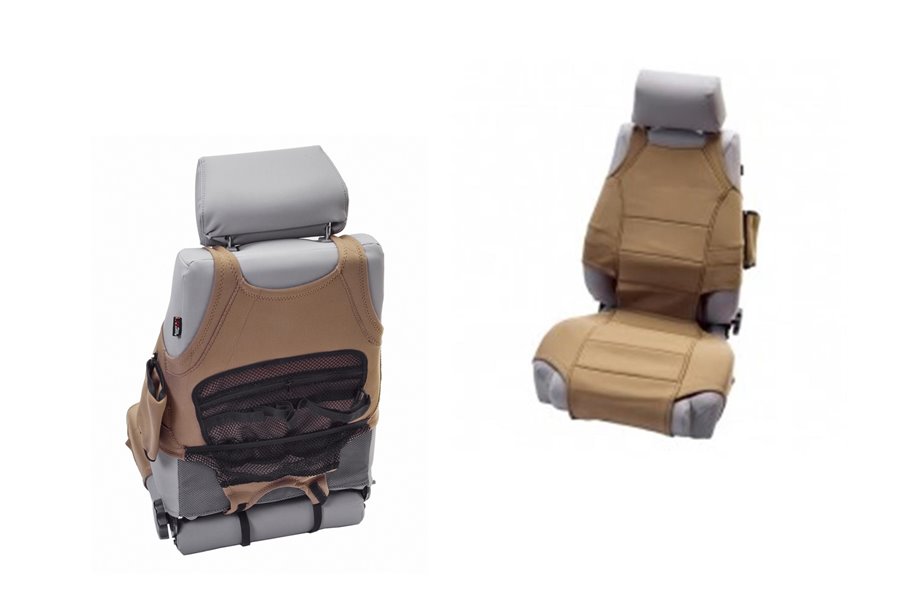Seat Protector Vest Kit, Neoprene, Tan : 07-19 Jeep Wrangler JK/JL
