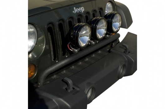Bumper Mounted Light Bar, Textured Black : 07-17 Jeep Wrangler JK