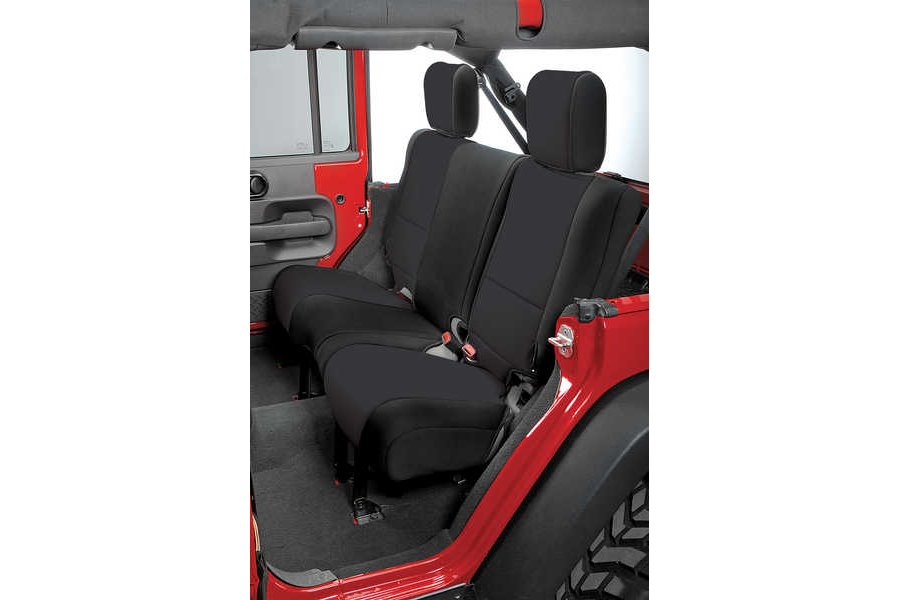 Neoprene Rear Seat Cover, Black : 07-17 Jeep Wrangler JKU