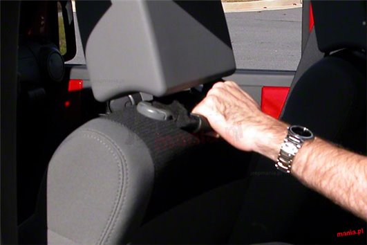 Front Headrest Grab Handles, Black : 07-17 Jeep Wrangler JK