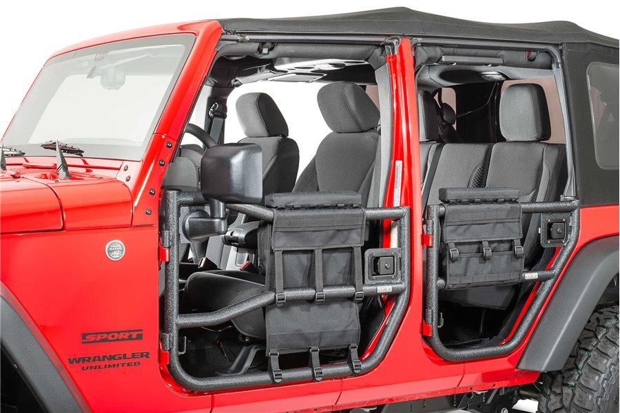 Tube Door Cargo Cover and Storage Bags : 97-17 Jeep Wrangler TJ/JK