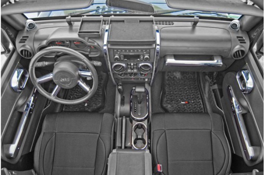 Interior Trim Accent Kit, Chrome : 07-10 Jeep Wrangler JK