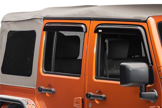 Window Rain Deflectors, 07-16 Jeep Wrangler Unlimited JK