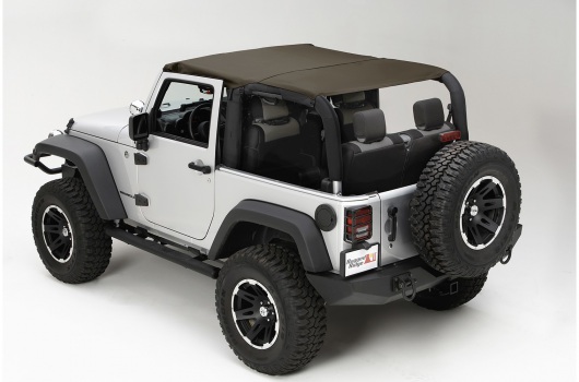 Pocket Brief Top, Diamond Khaki : 10-17 Jeep Wrangler JK