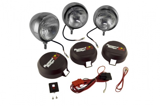 6 Inch Round HID Off Road Fog Light Kit, Stainless Steel Housing, Set