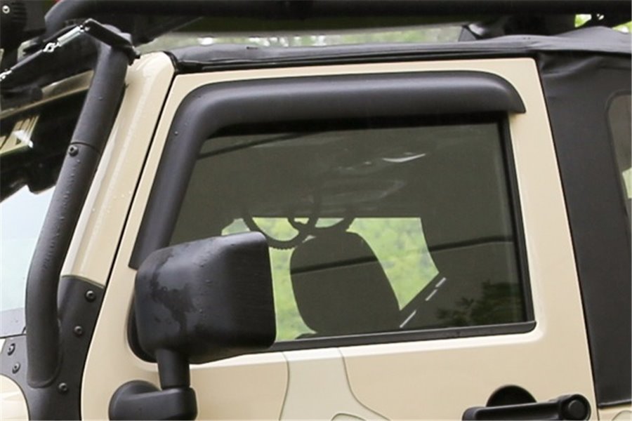 Owiewki okienne, Czarny matowy : 07-17 Jeep Wrangler JK 2D