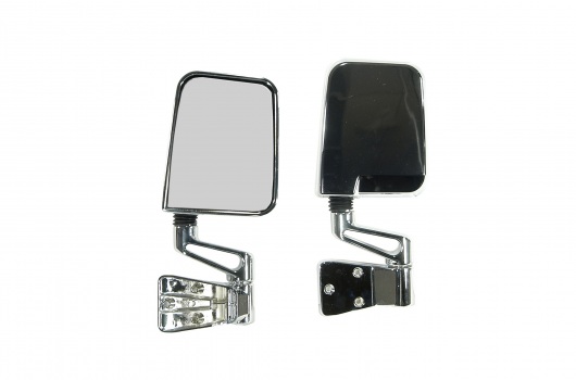 Door Mirror Kit, Chrome : 87-02 Jeep Wrangler