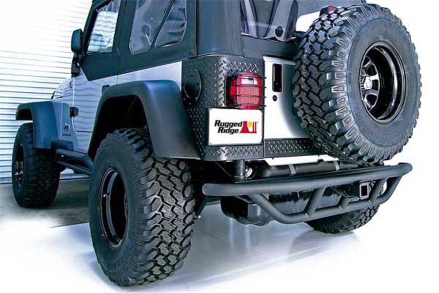 RRC Rear Bumper, 2 Inch Receiver Hitch : 87-06 Jeep Wrangler YJ/TJ